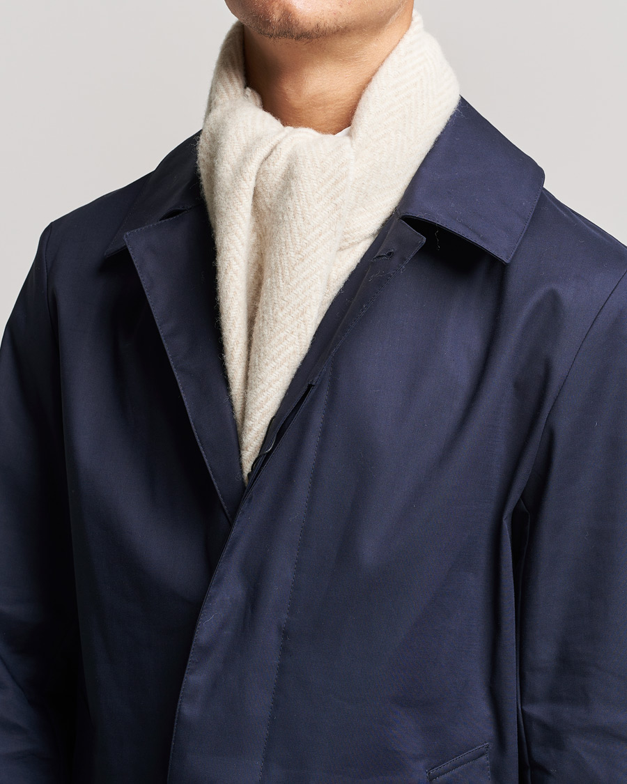 Homme | Stenströms Large Herringbone Wool Scarf Beige | Stenströms | Large Herringbone Wool Scarf Beige