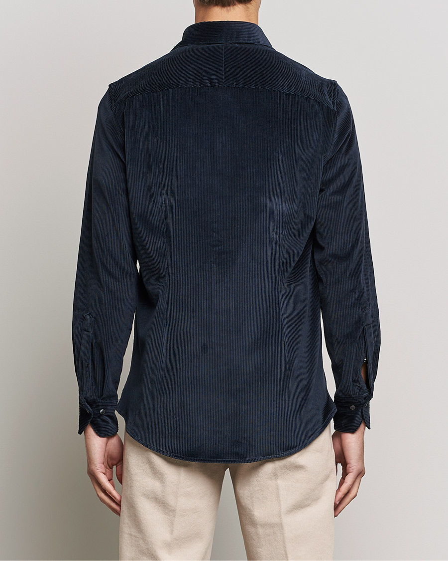 Homme | Chemises | Stenströms | 1899 Slimline Sea Island Corduroy Shirt Navy