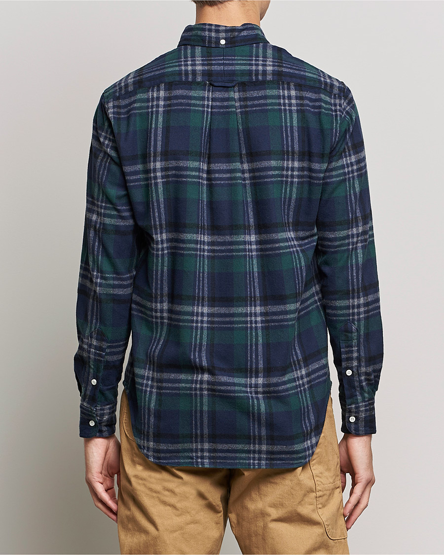 Homme | Chemises | Gitman Vintage | Button Down Shaggy Flannel Shirt Blackwatch Check