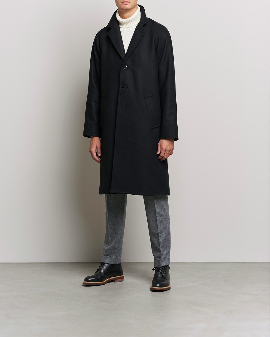 Homme | Manteaux Et Vestes | Gloverall | Chesterfield Wool/Cashmere Raglan Coat Black