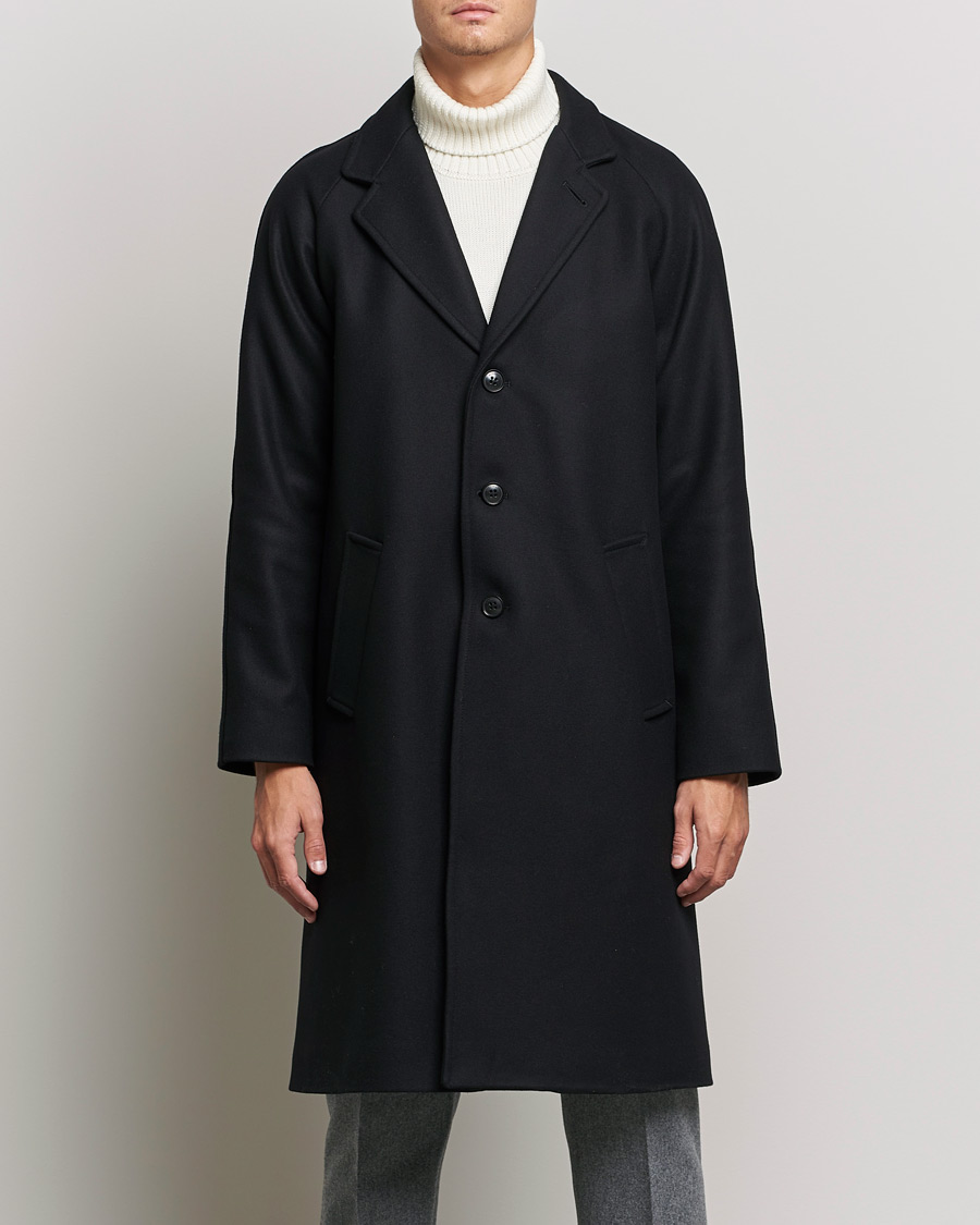 Homme | Manteaux Et Vestes | Gloverall | Chesterfield Wool/Cashmere Raglan Coat Black