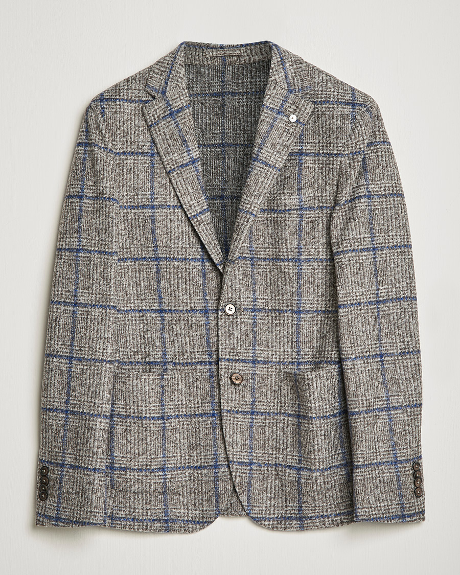 Heren | Blazers | L.B.M. 1911 | Jack Checked Wool Blazer Grey/Blue
