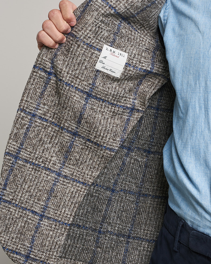 Heren | Blazers | L.B.M. 1911 | Jack Checked Wool Blazer Grey/Blue