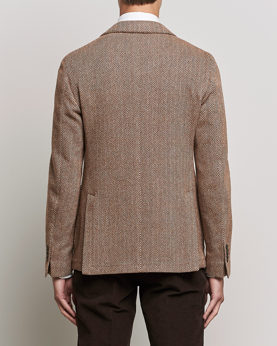 Homme | Blazers | L.B.M. 1911 | Jack Herringbone Wool Blazer Brown