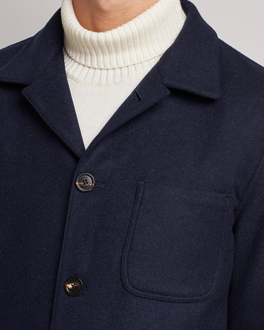 Homme | Chemises | Lardini | Wool/Cashmere Shirt Jacket Navy