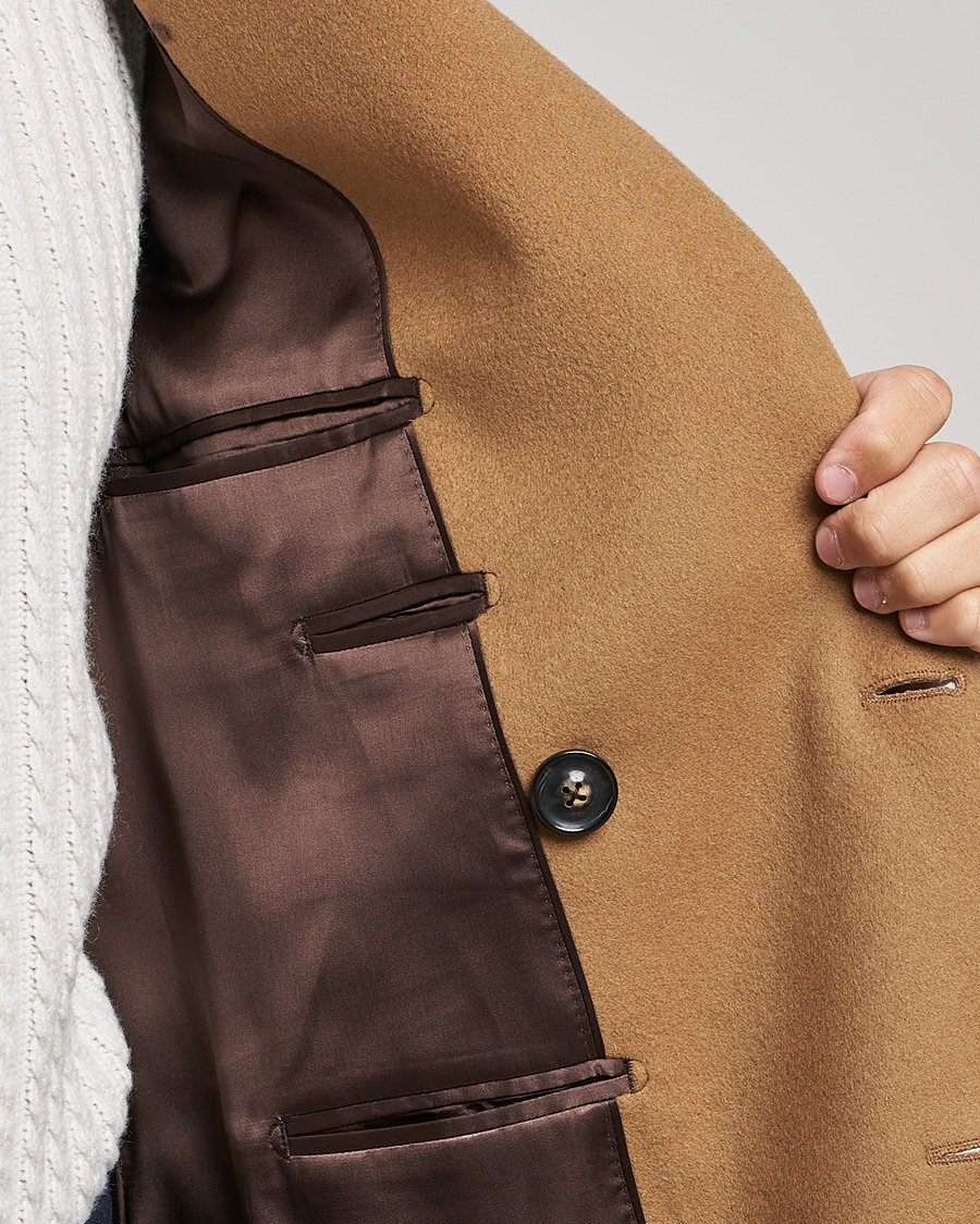 Homme | Manteaux Et Vestes | Lardini | Ulster Double Breasted Wool Coat Camel