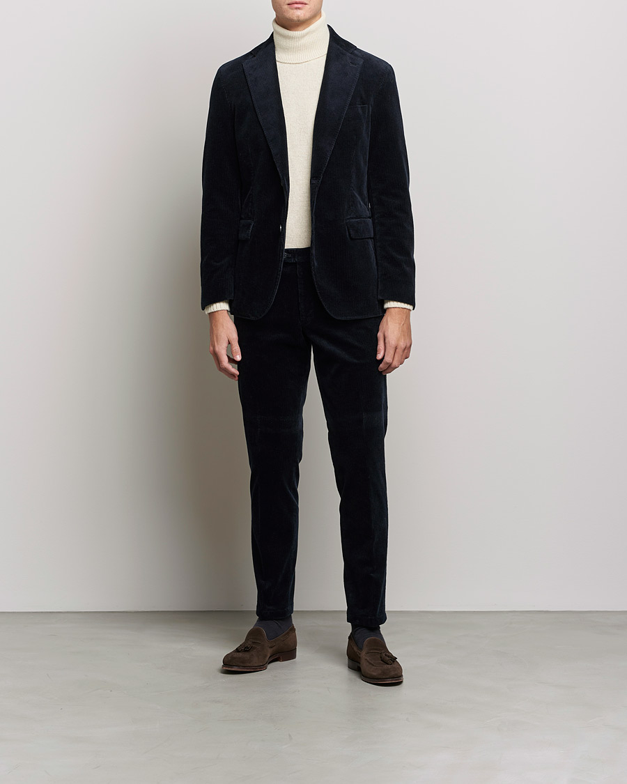 Heren | Blazers | Oscar Jacobson | Ferry Soft Cord Blazer Navy