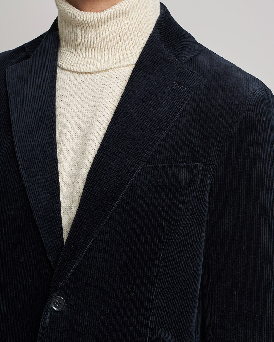 Heren | Blazers | Oscar Jacobson | Ferry Soft Cord Blazer Navy