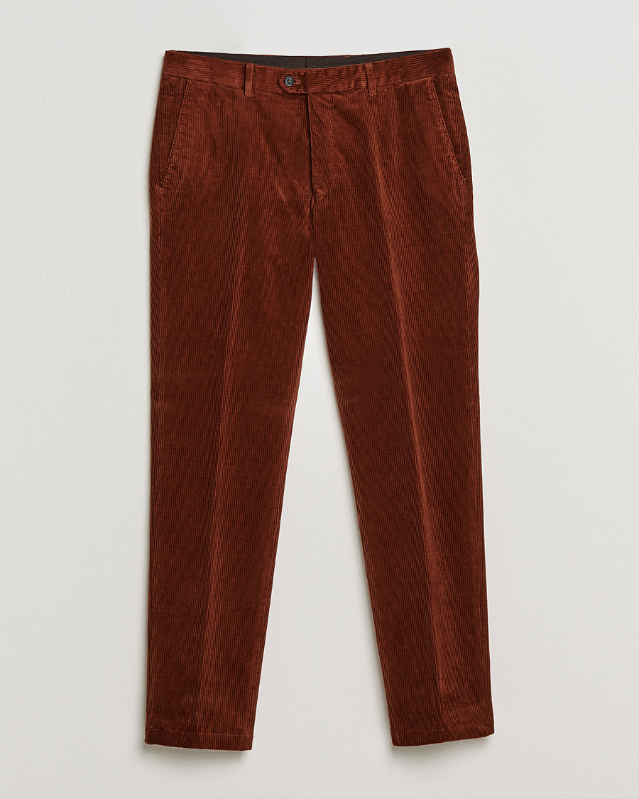 Heren | Broeken | Oscar Jacobson | Denz Corduroy Trousers Orange