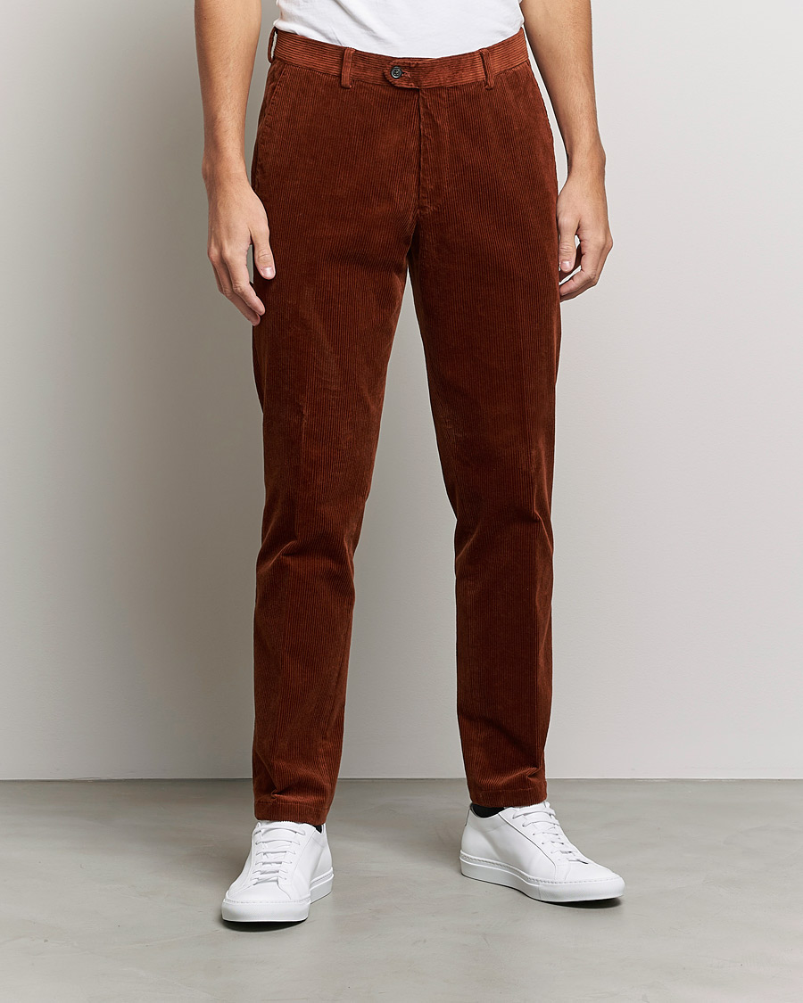 Heren | Broeken | Oscar Jacobson | Denz Corduroy Trousers Orange