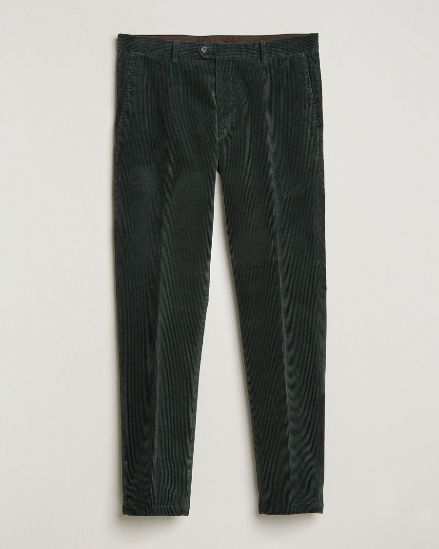 Homme | Pantalons | Oscar Jacobson | Denz Corduroy Trousers Bottle Green