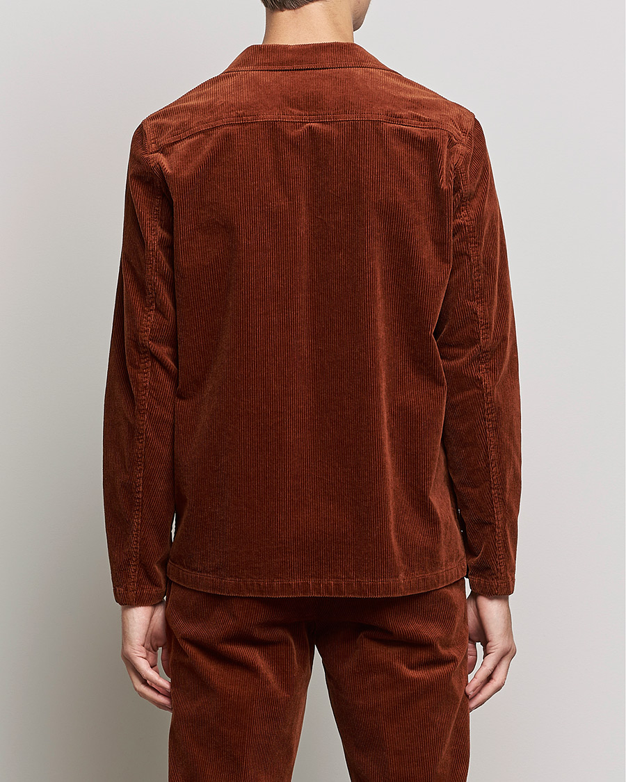 Heren | Overhemden | Oscar Jacobson | Hampus Corduroy Shirt Jacket Orange