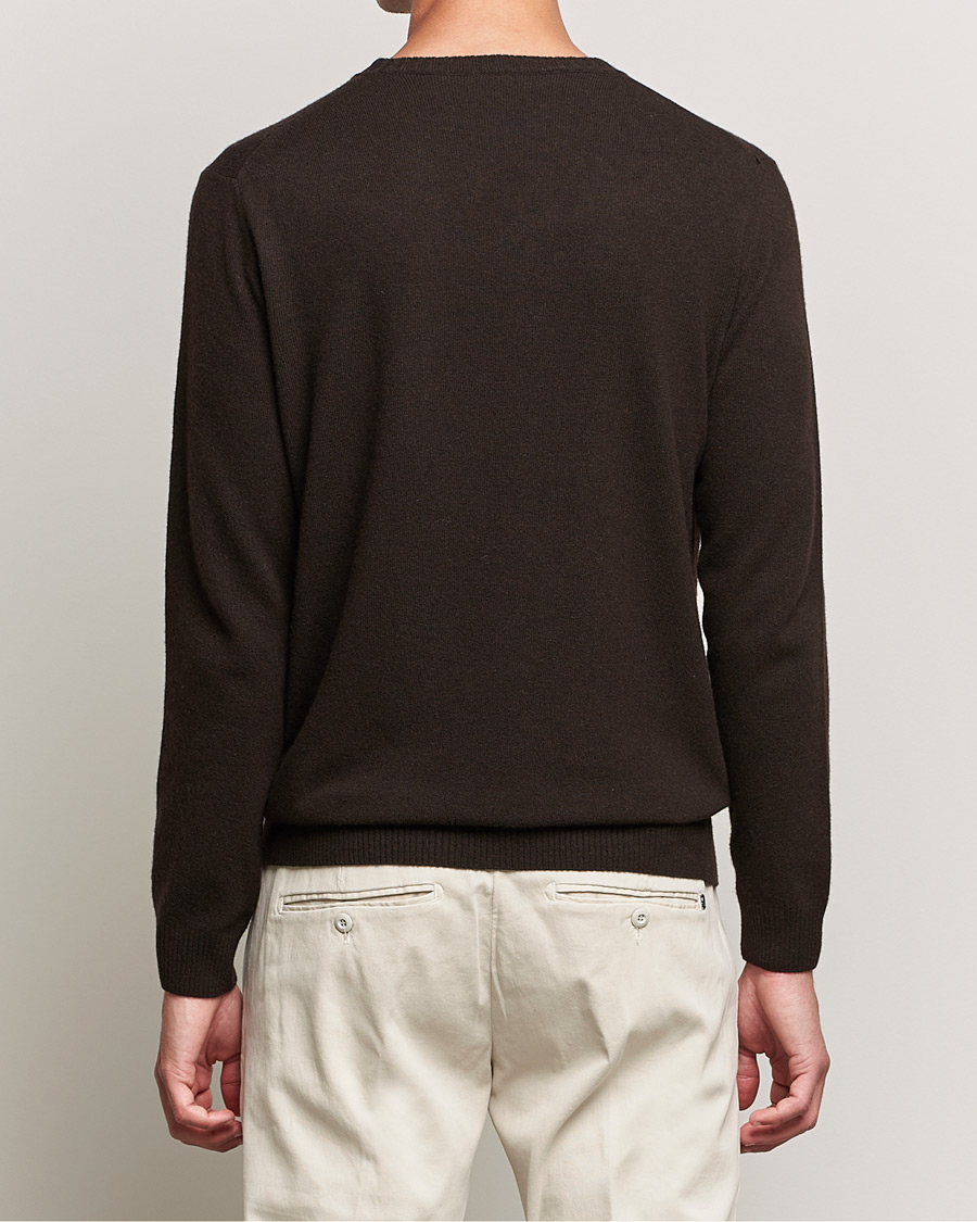 Homme | Pulls Et Tricots | Oscar Jacobson | Valter Wool/Cashmere Round Neck Brown