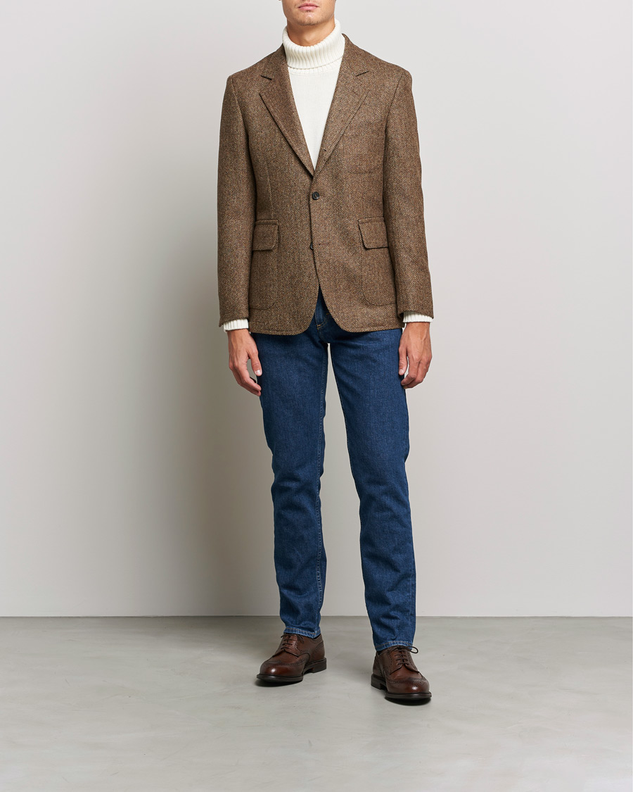 Heren | Jeans | Oscar Jacobson | Albert Cotton Stretch Jeans Thunder