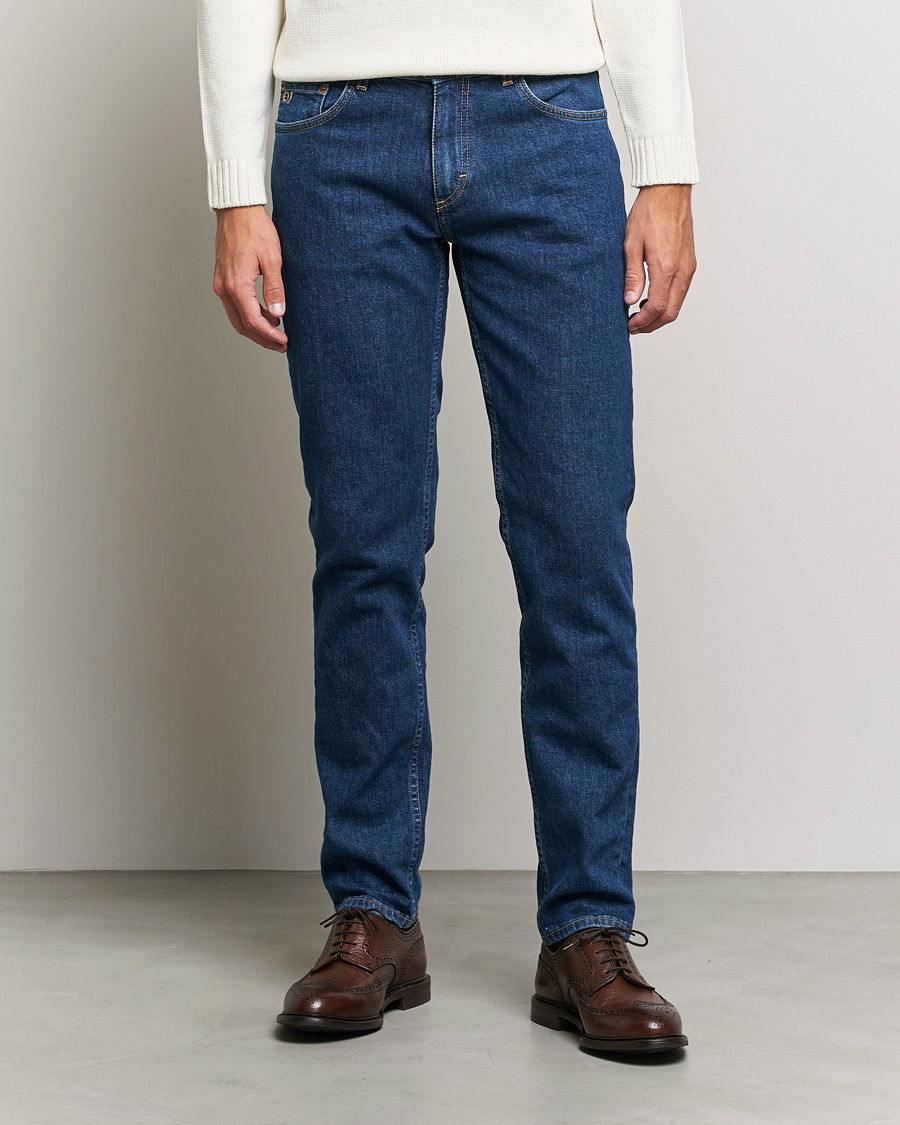 Heren | Jeans | Oscar Jacobson | Albert Cotton Stretch Jeans Thunder