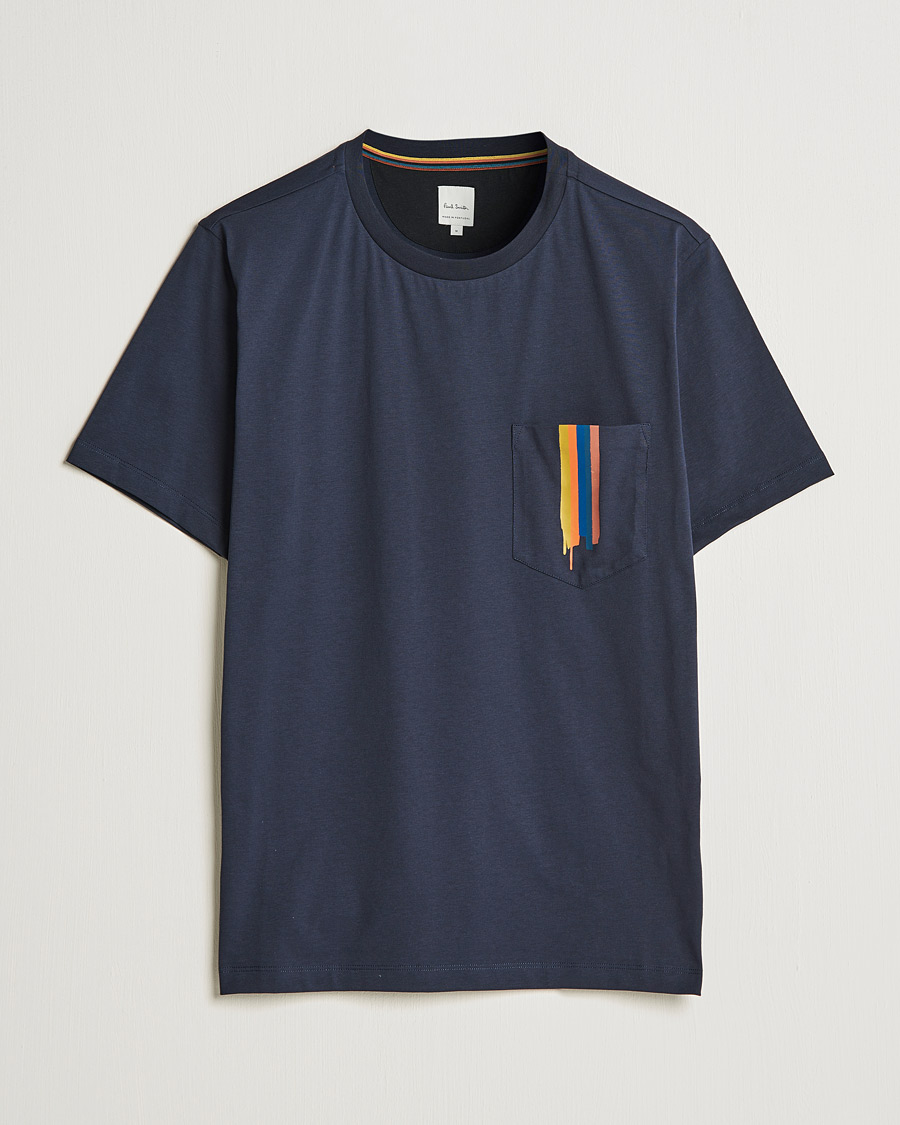 Heren | T-shirts | Paul Smith | Artist Stripe T-shirt Navy