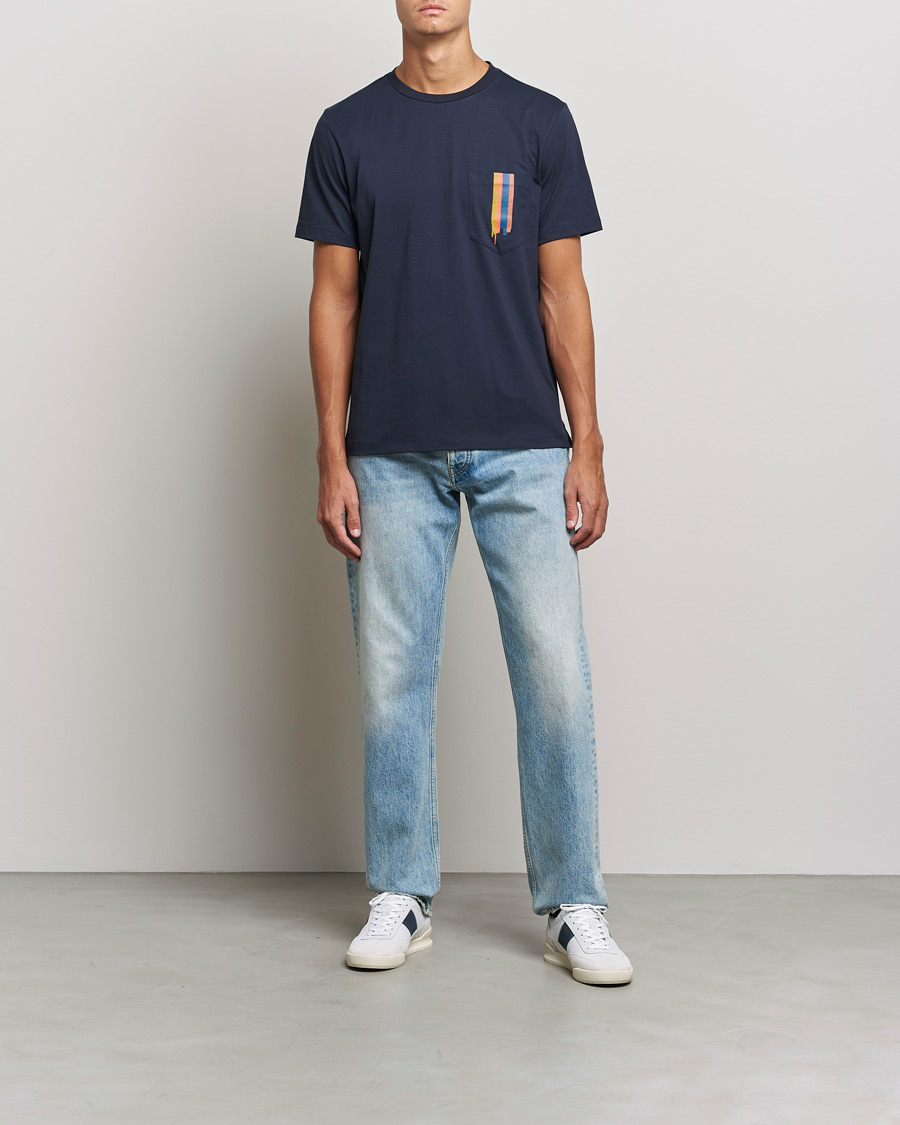 Heren | T-shirts | Paul Smith | Artist Stripe T-shirt Navy