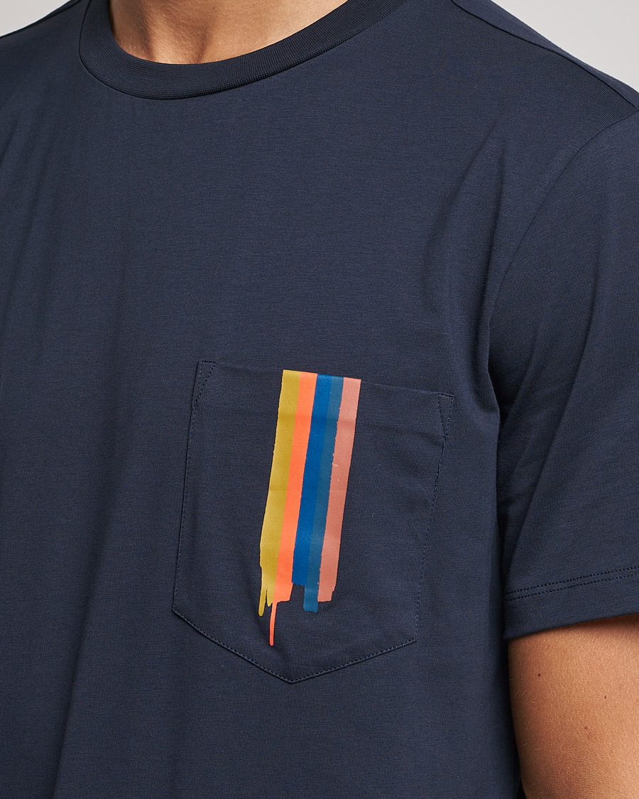 Heren | T-shirts | Paul Smith | Artist Stripe T-shirt Navy