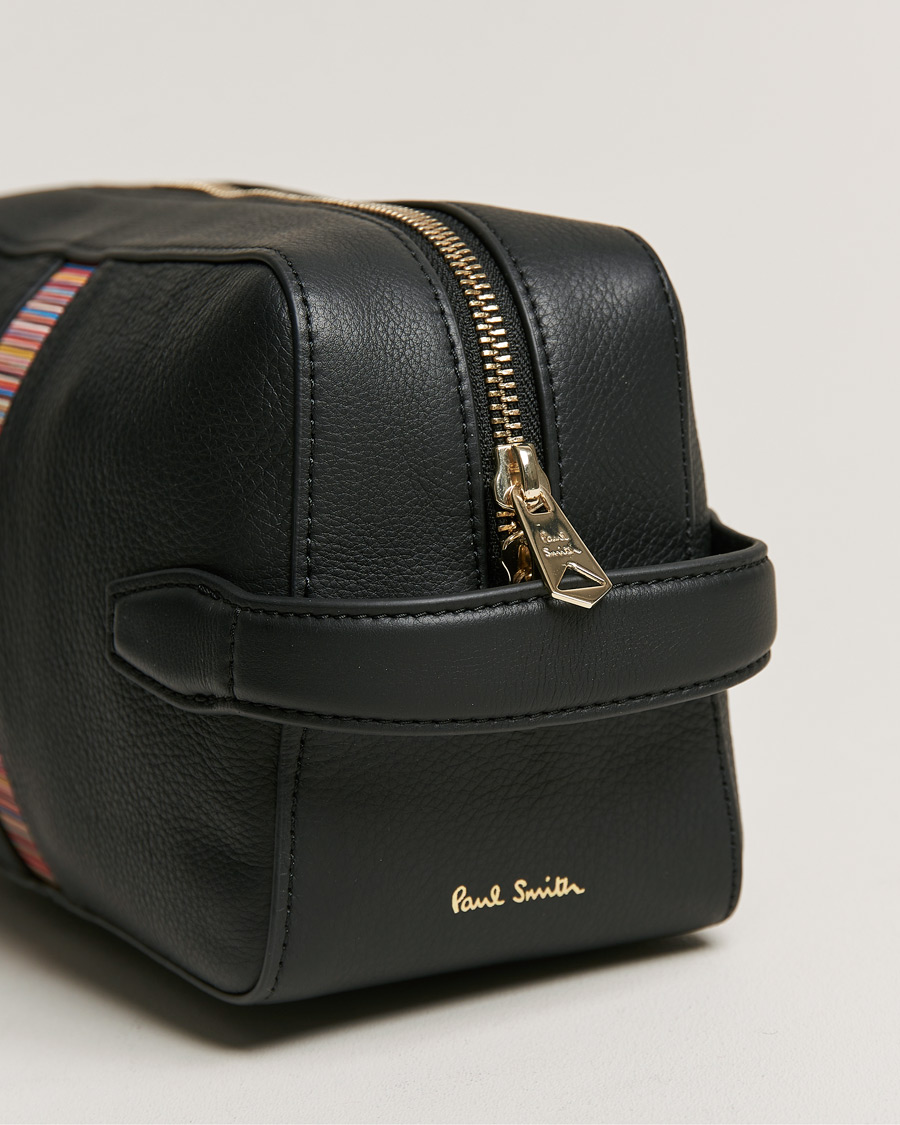Homme | Paul Smith Leather Stripe Washbag Black | Paul Smith | Leather Stripe Washbag Black