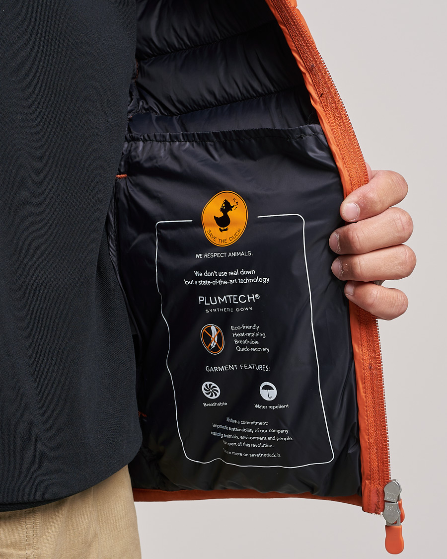 Homme | Manteaux Et Vestes | Save The Duck | Donald Lightweight Padded Hooded Jacket Ginger Orange S