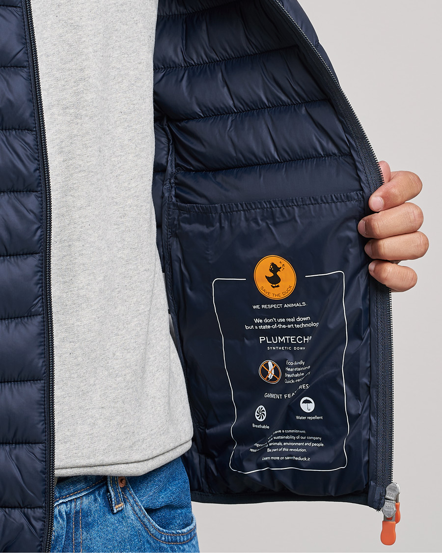 Homme | Manteaux Et Vestes | Save The Duck | Donald Lightweight Padded Hooded Jacket Blue Black