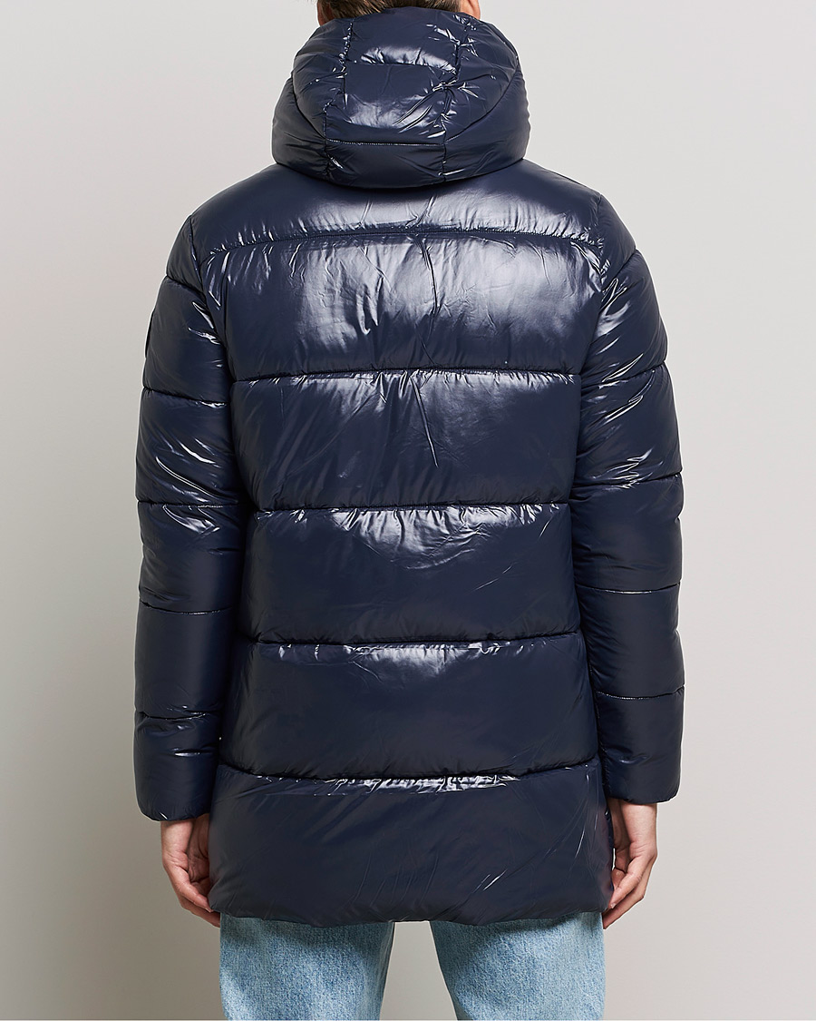 Heren | Jassen | Save The Duck | Christian Long Padded Puffer Jacket Blue Black