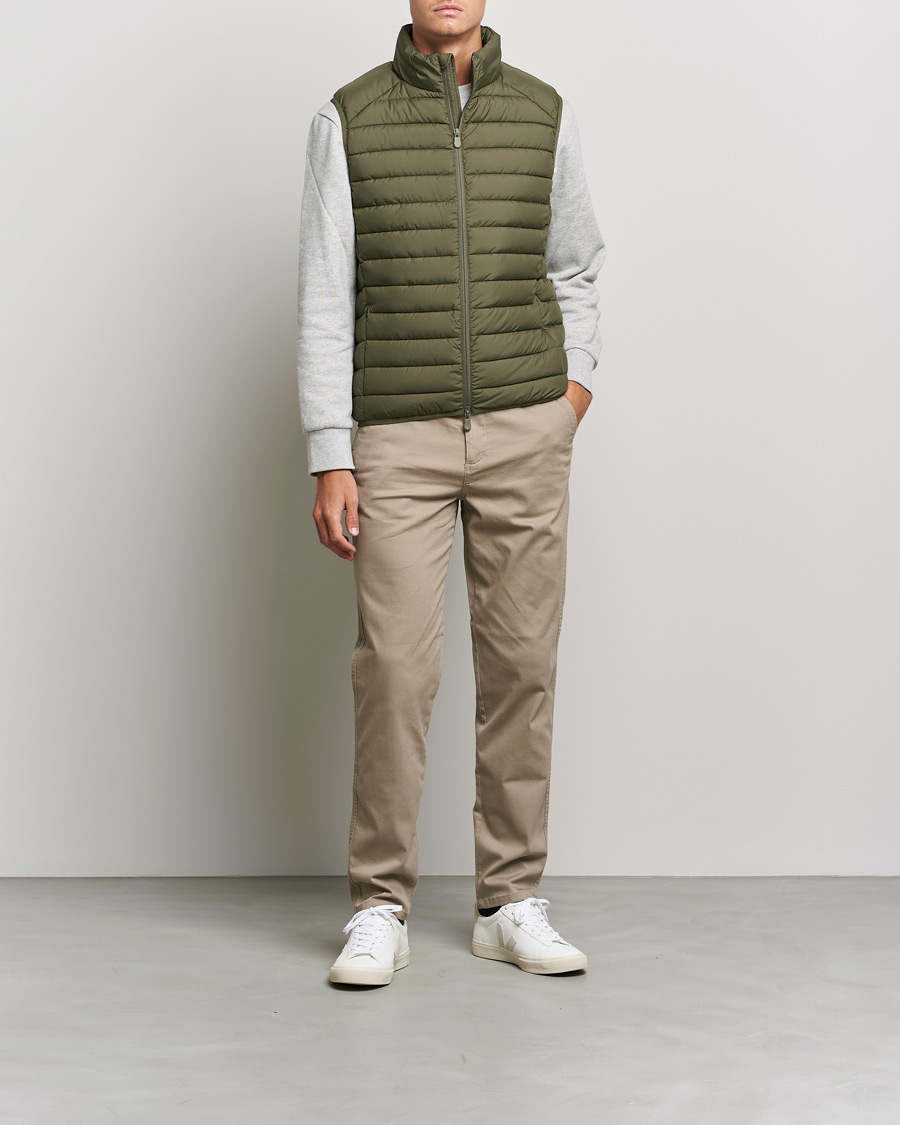 Homme | Gilets | Save The Duck | Liam Matt Lightweight Vest Laurel Green