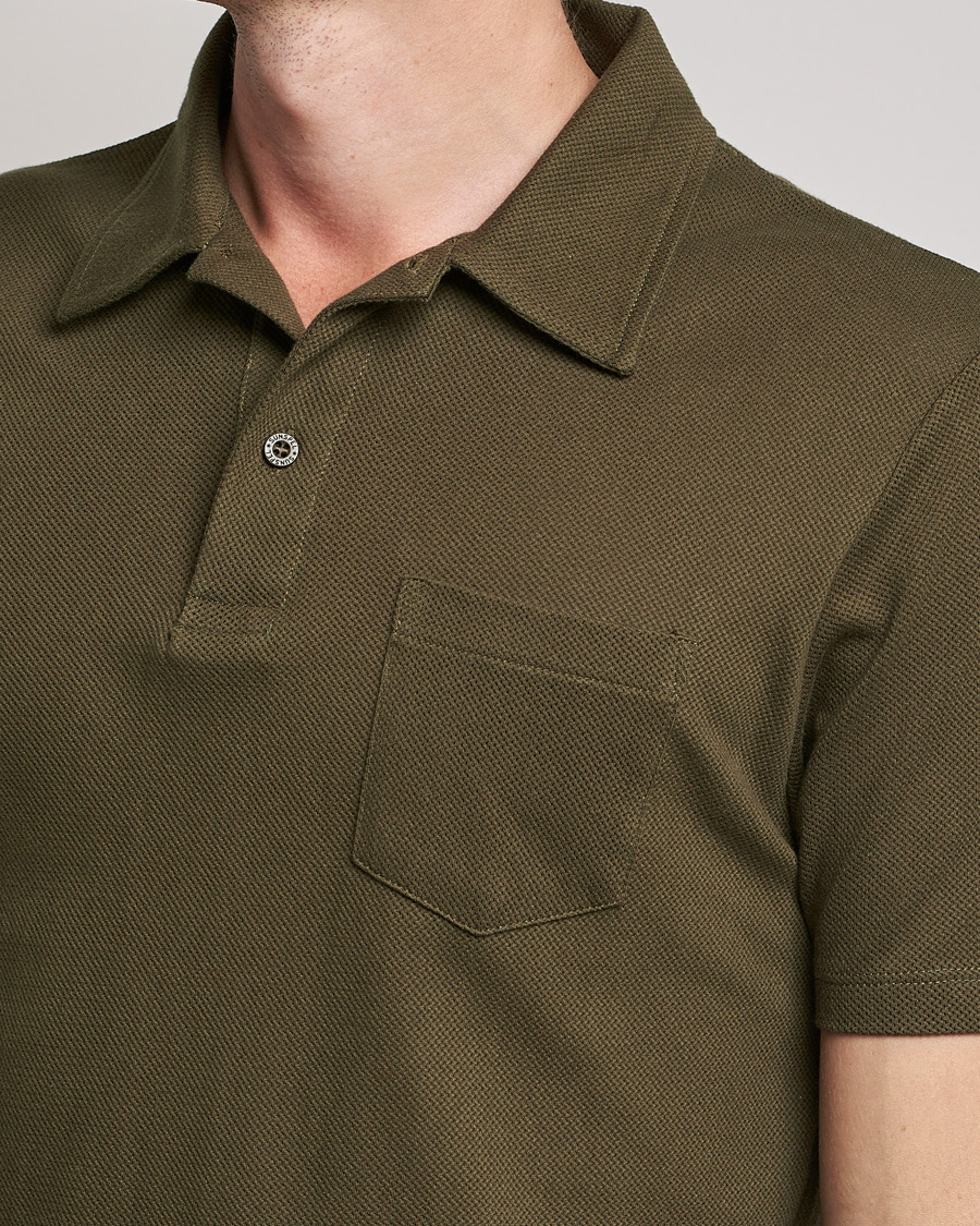 Homme | Polos | Sunspel | Riviera Polo Shirt Dark Moss