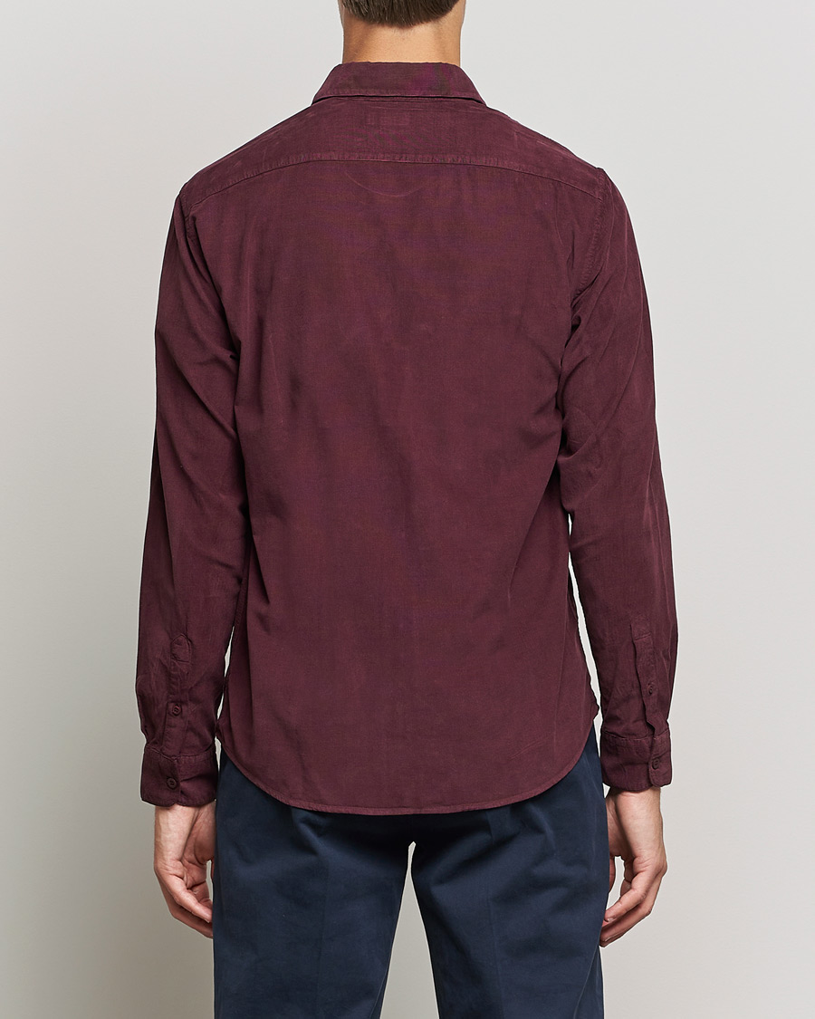 Heren | Overhemden | Sunspel | Cotton Baby Cord Shirt Port