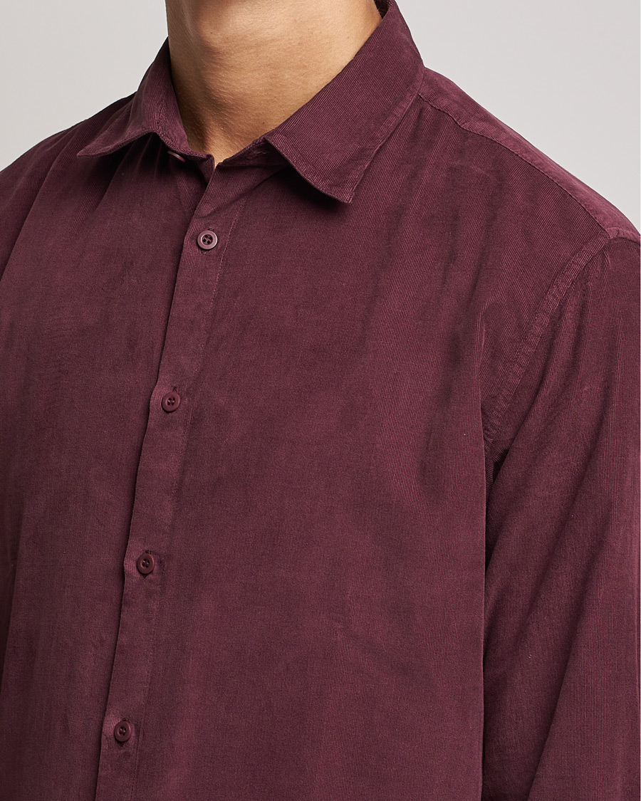 Heren | Overhemden | Sunspel | Cotton Baby Cord Shirt Port