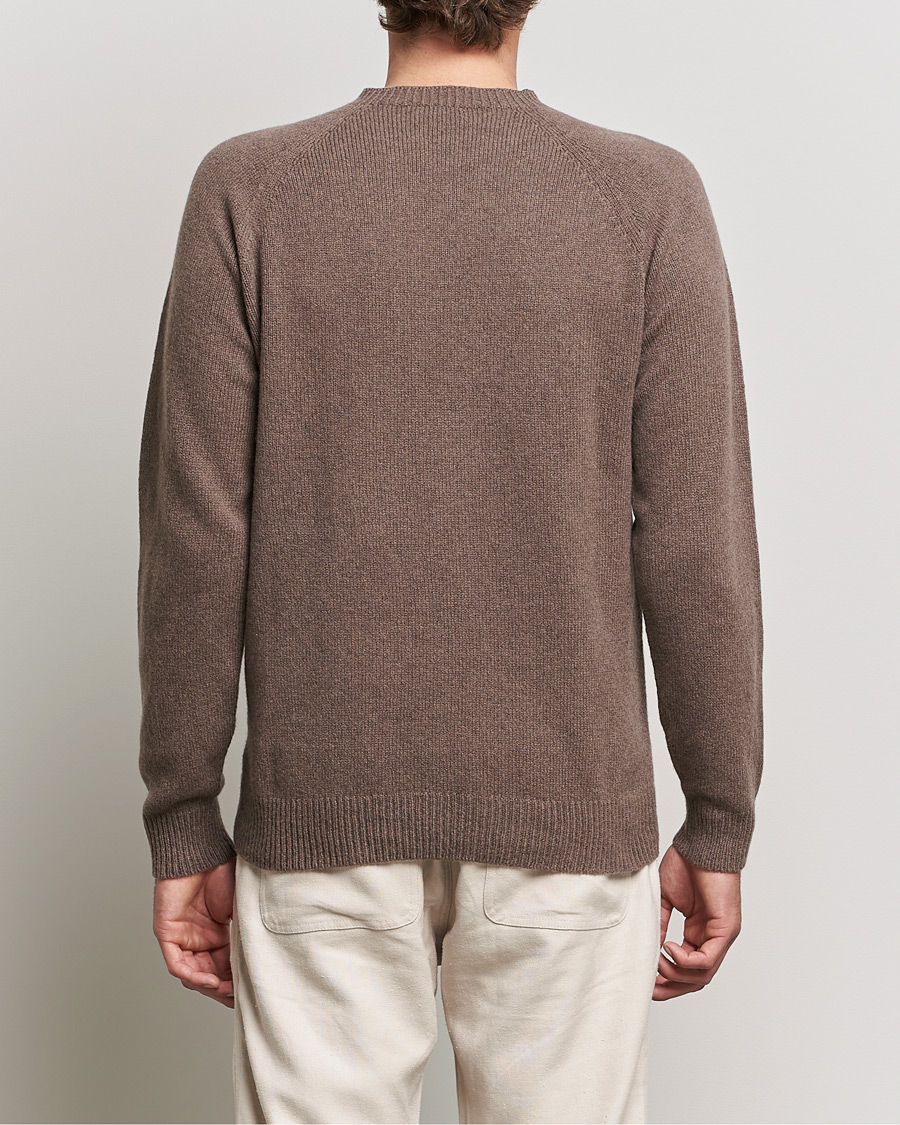 Homme | Pulls Et Tricots | Sunspel | Lambswool Crew Neck Sweater Umber Brown