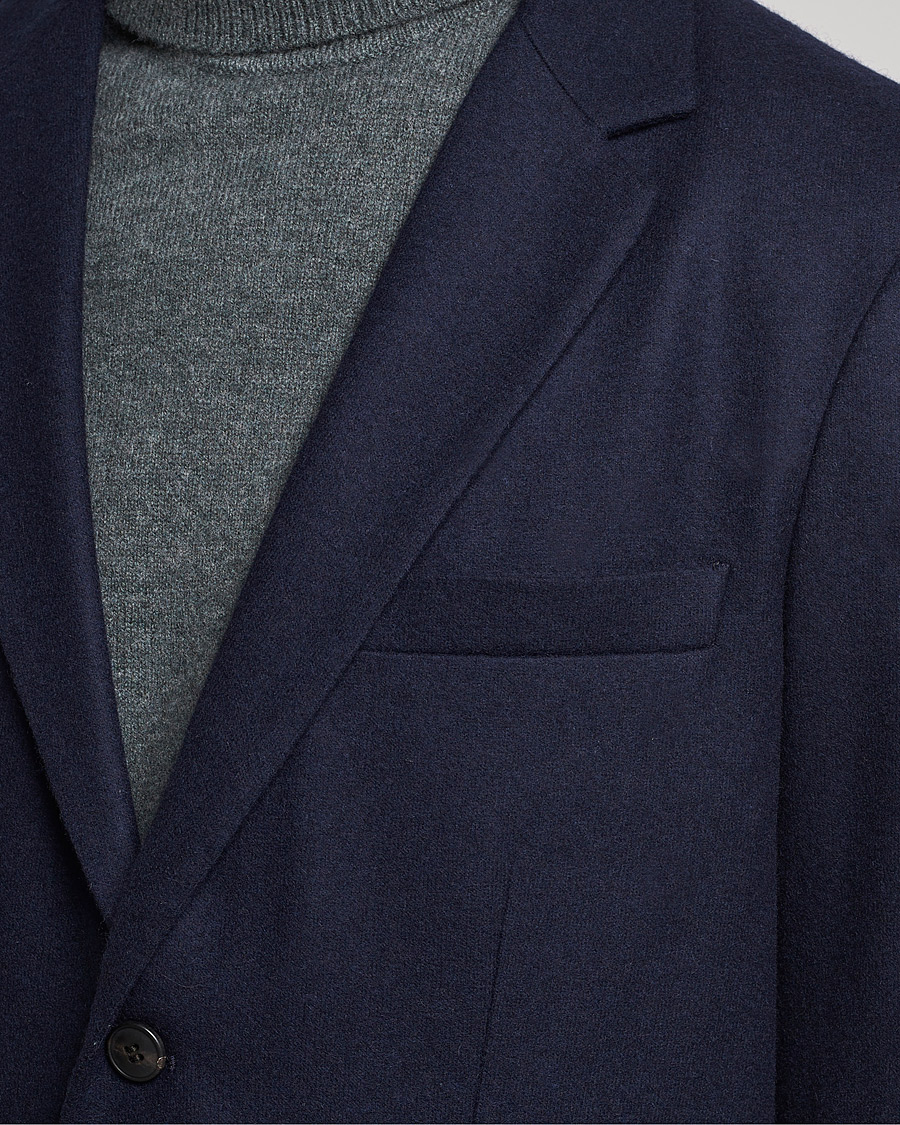 Heren | Blazers | Sunspel | Boiled Wool Jersey Blazer Navy
