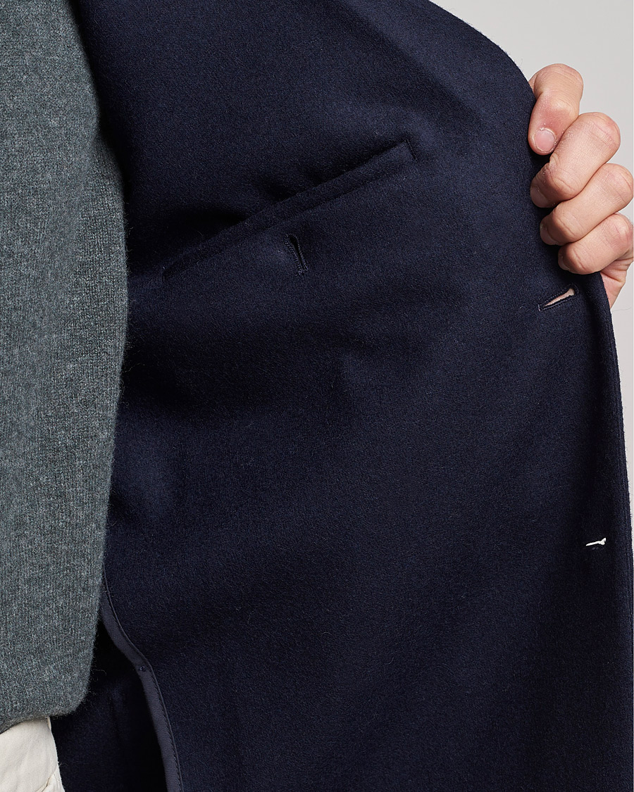 Heren | Blazers | Sunspel | Boiled Wool Jersey Blazer Navy