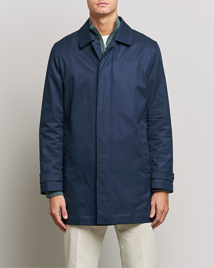 Homme | Manteaux Et Vestes | Sunspel | Paul Weller Technical Cotton Mac Night Sky