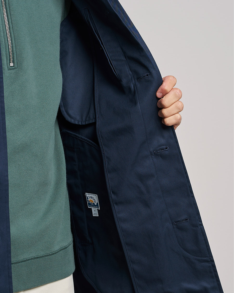Homme | Manteaux Et Vestes | Sunspel | Paul Weller Technical Cotton Mac Night Sky