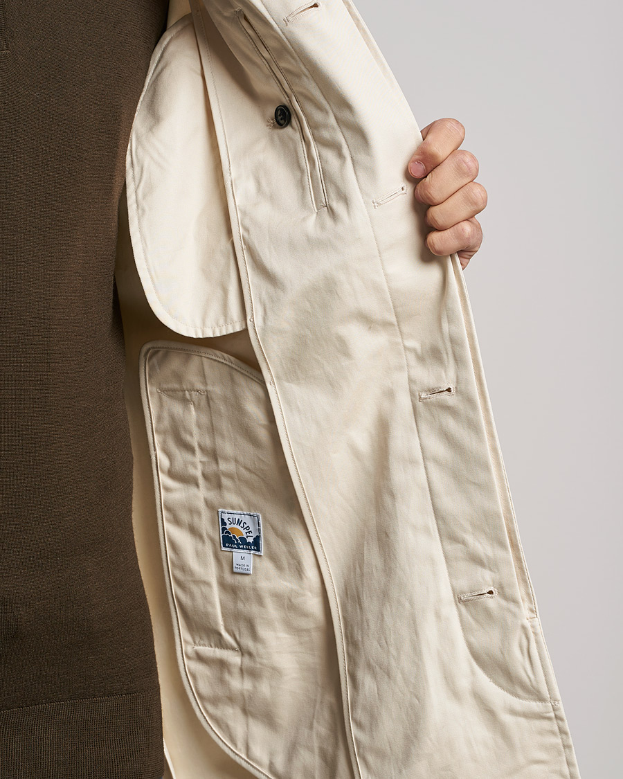 Heren | Jassen | Sunspel | Paul Weller Technical Cotton Mac Stone