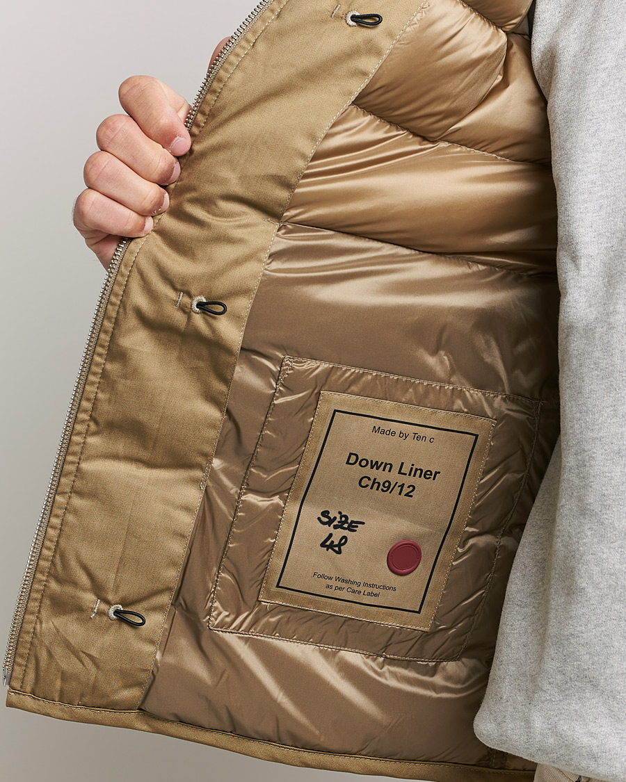 Homme | Manteaux Et Vestes | Ten c | Hooded Down Liner Beige