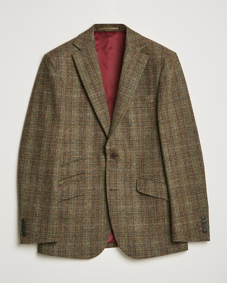 Heren | Blazers | Walker Slater | Edward Wool Donegal Blazer Green