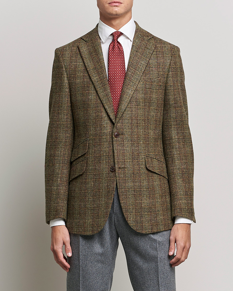 Heren | Blazers | Walker Slater | Edward Wool Donegal Blazer Green
