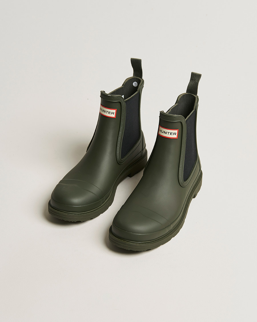 Heren | Overschoenen & Rubberlaarzen | Hunter Boots | Commando Chelsea Boot Dark Olive