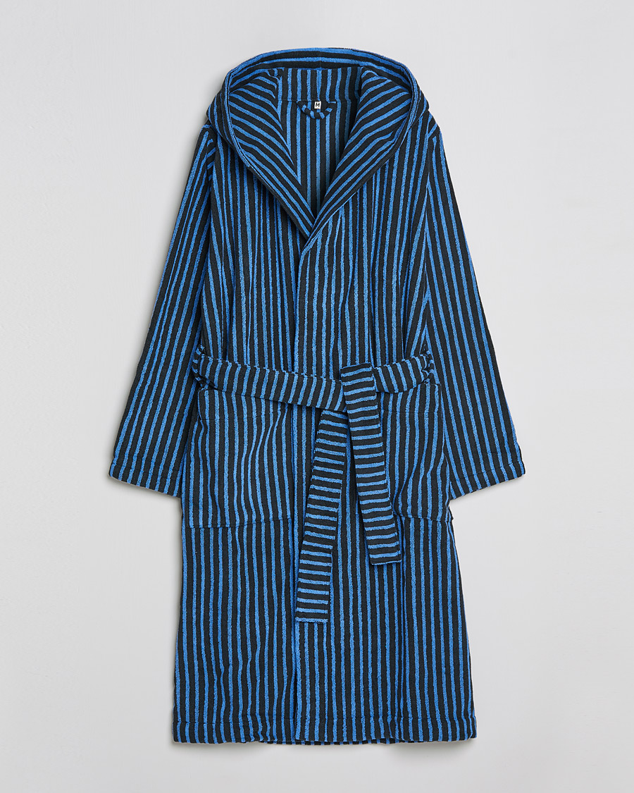 Homme | Peignoirs Et Pyjamas | Tekla | Organic Terry Hooded Bathrobe Black/Blue