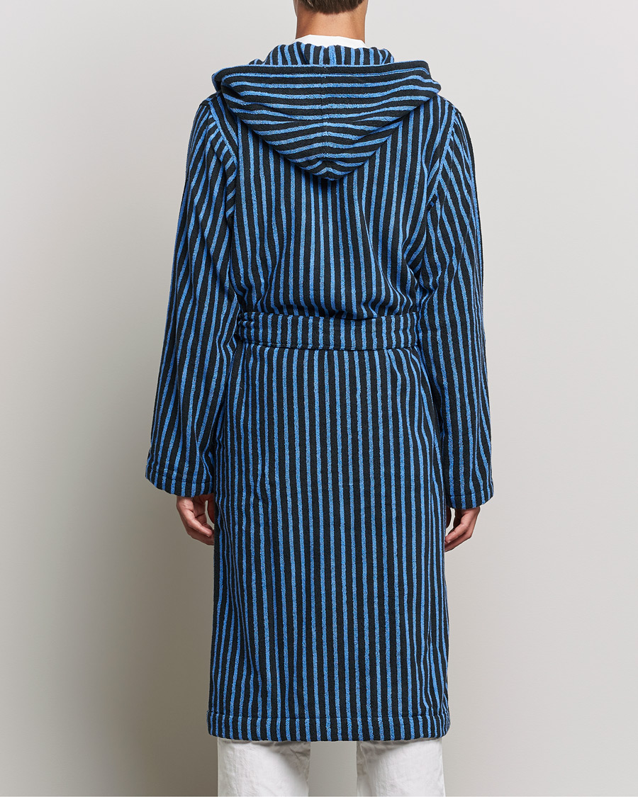 Homme | Peignoirs Et Pyjamas | Tekla | Organic Terry Hooded Bathrobe Black/Blue