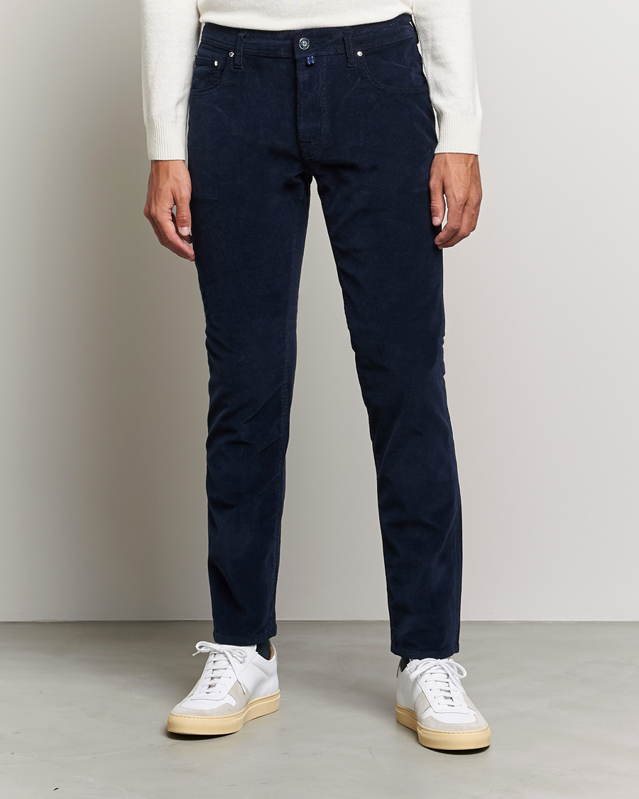 Heren | Broeken | Jacob Cohën | Bard 5-Pocket Corduroy Trousers Navy