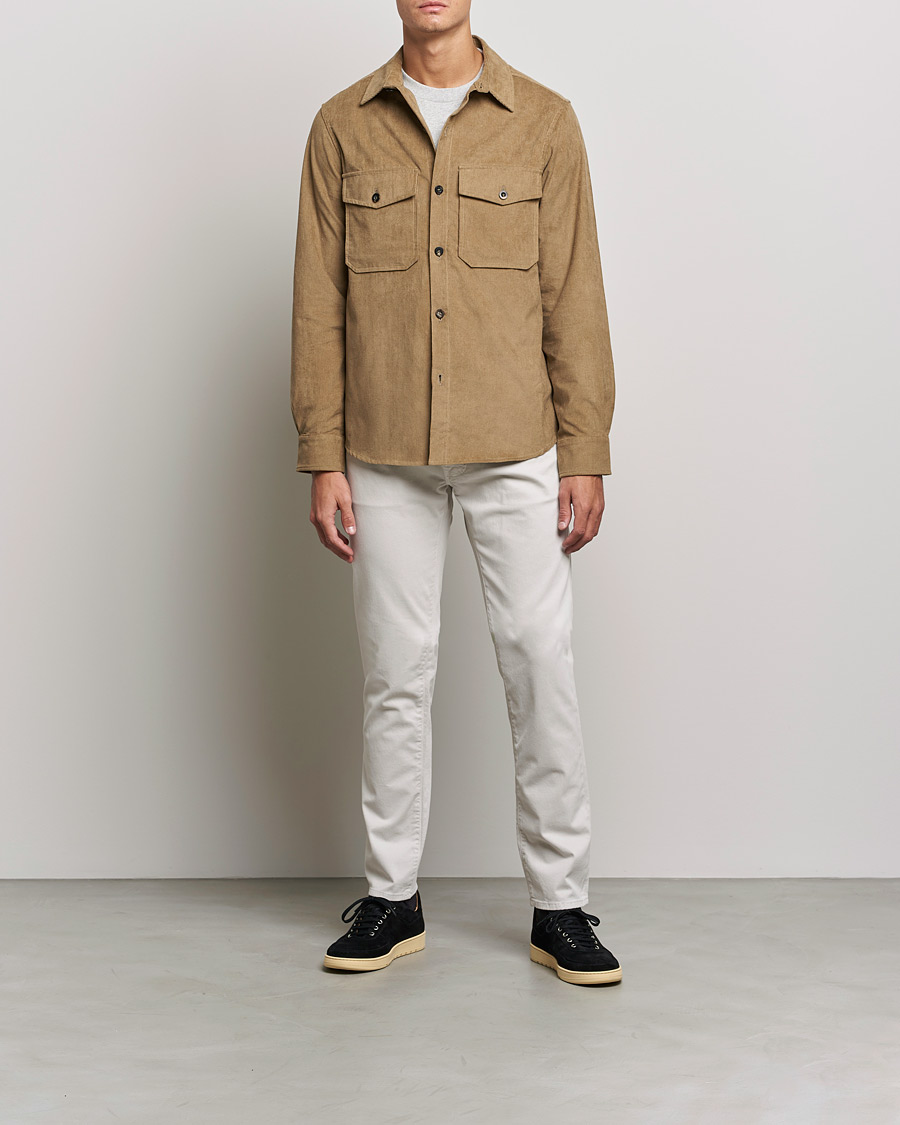 Homme | Pantalons | Jacob Cohën | Bard 5-Pocket Cotton Trousers Off White