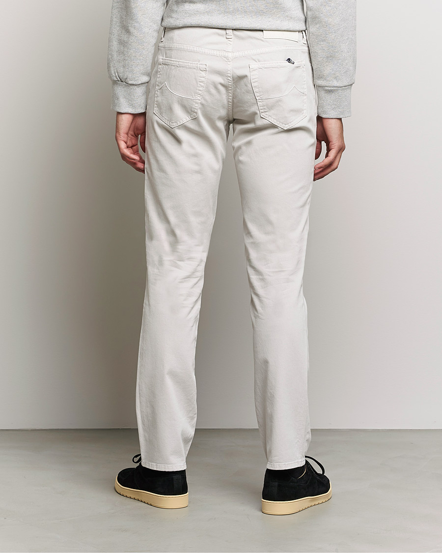 Homme | Pantalons | Jacob Cohën | Bard 5-Pocket Cotton Trousers Off White