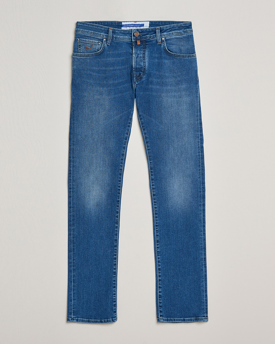 Homme | Jeans | Jacob Cohën | Nick Slim Fit Stretch Jeans Light Blue