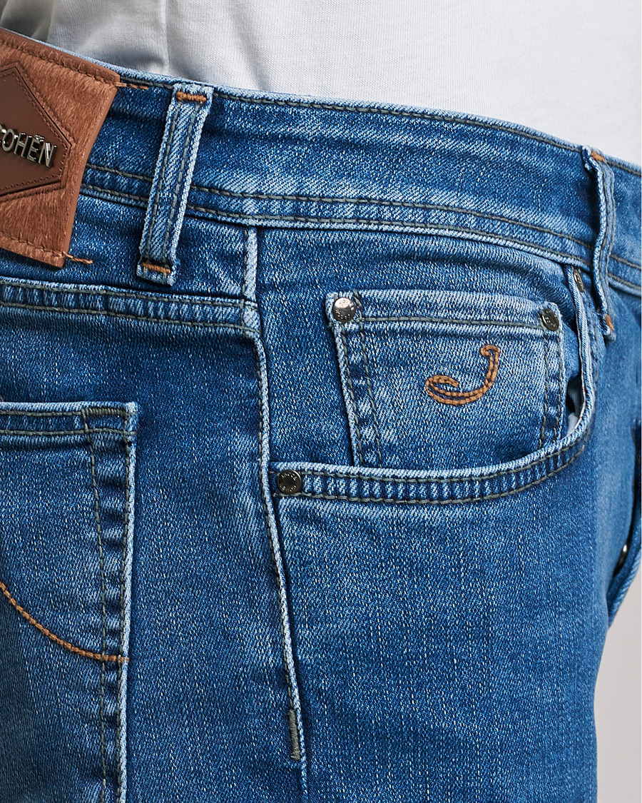 Homme | Jeans | Jacob Cohën | Nick Slim Fit Stretch Jeans Light Blue