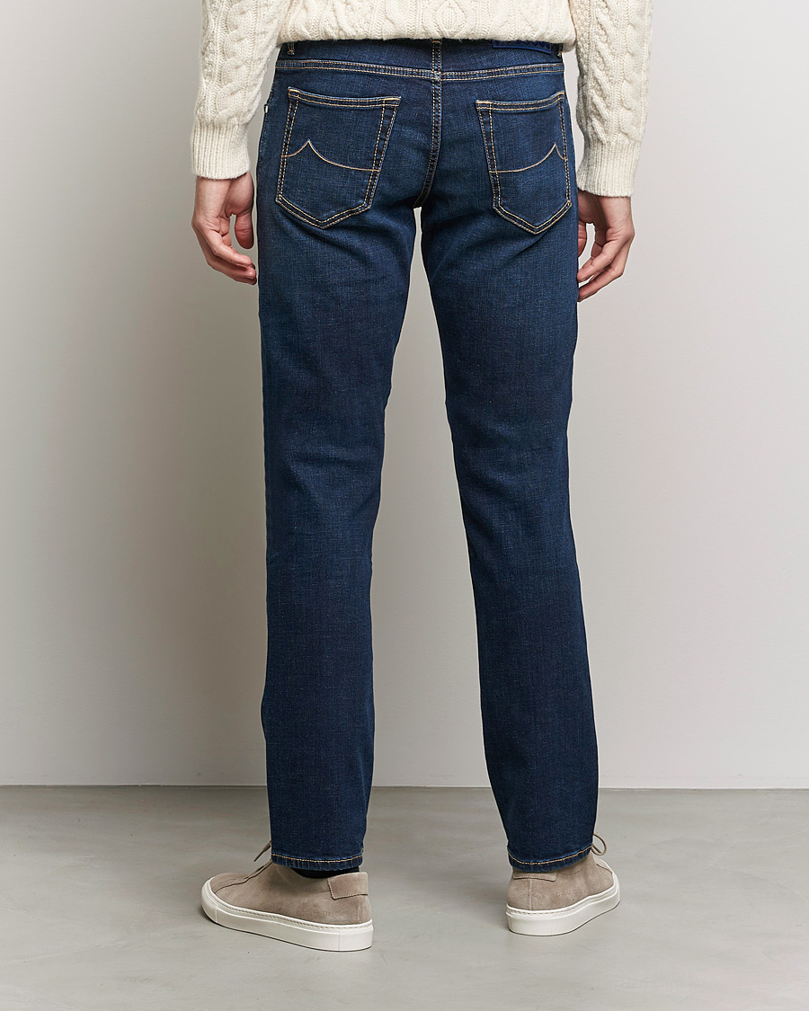 Heren | Jeans | Jacob Cohën | Nick Slim Fit Organic Cotton Jeans Mid Blue