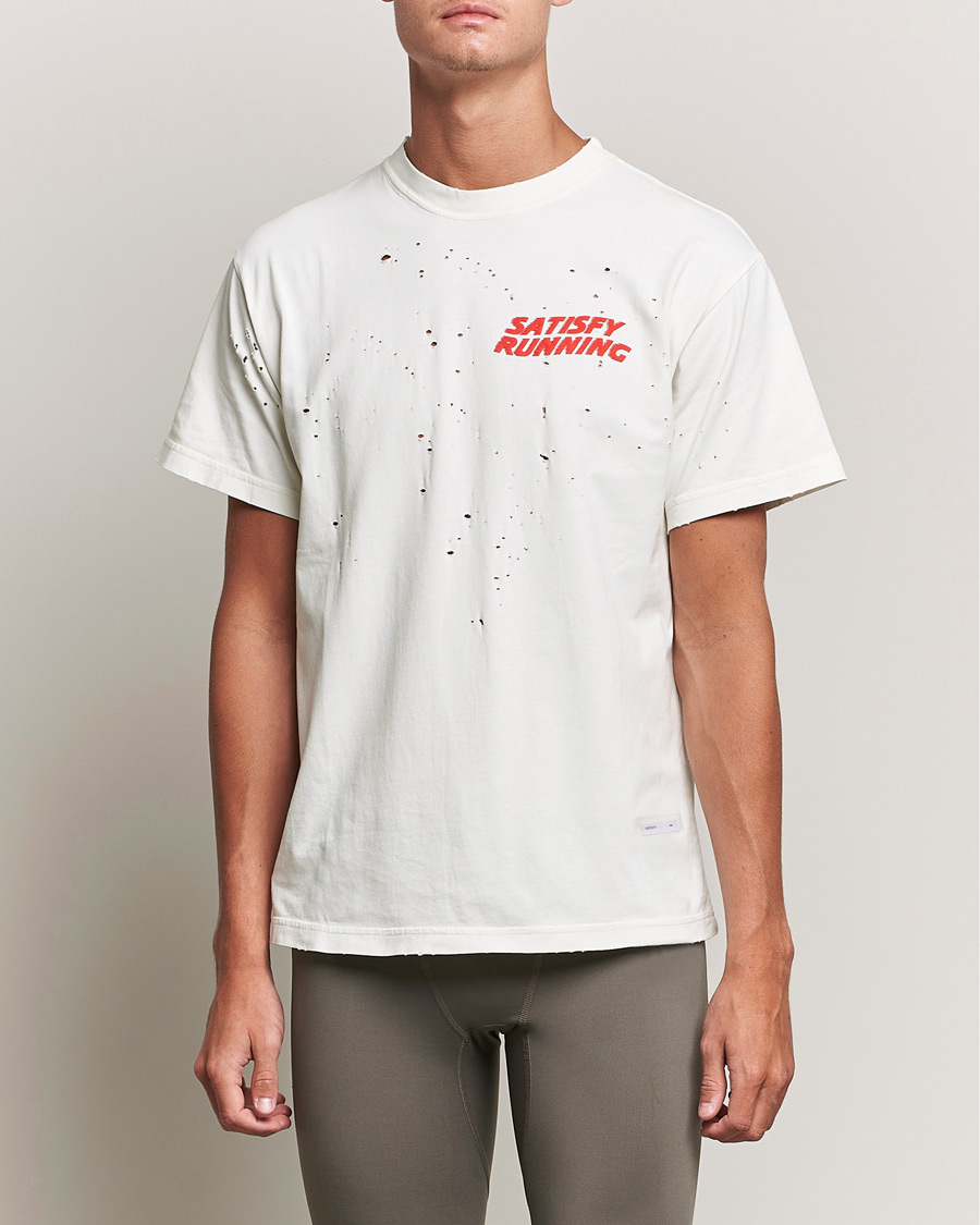 Homme | T-shirts | Satisfy | MothTech Distressed T-Shirt Off White