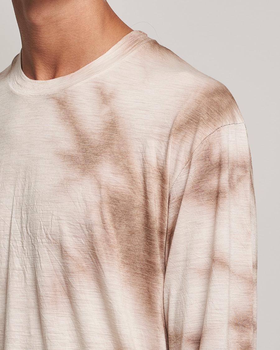 Homme | T-shirts | Satisfy | CloudMerino Long Sleeve T-Shirt Thrush Batik